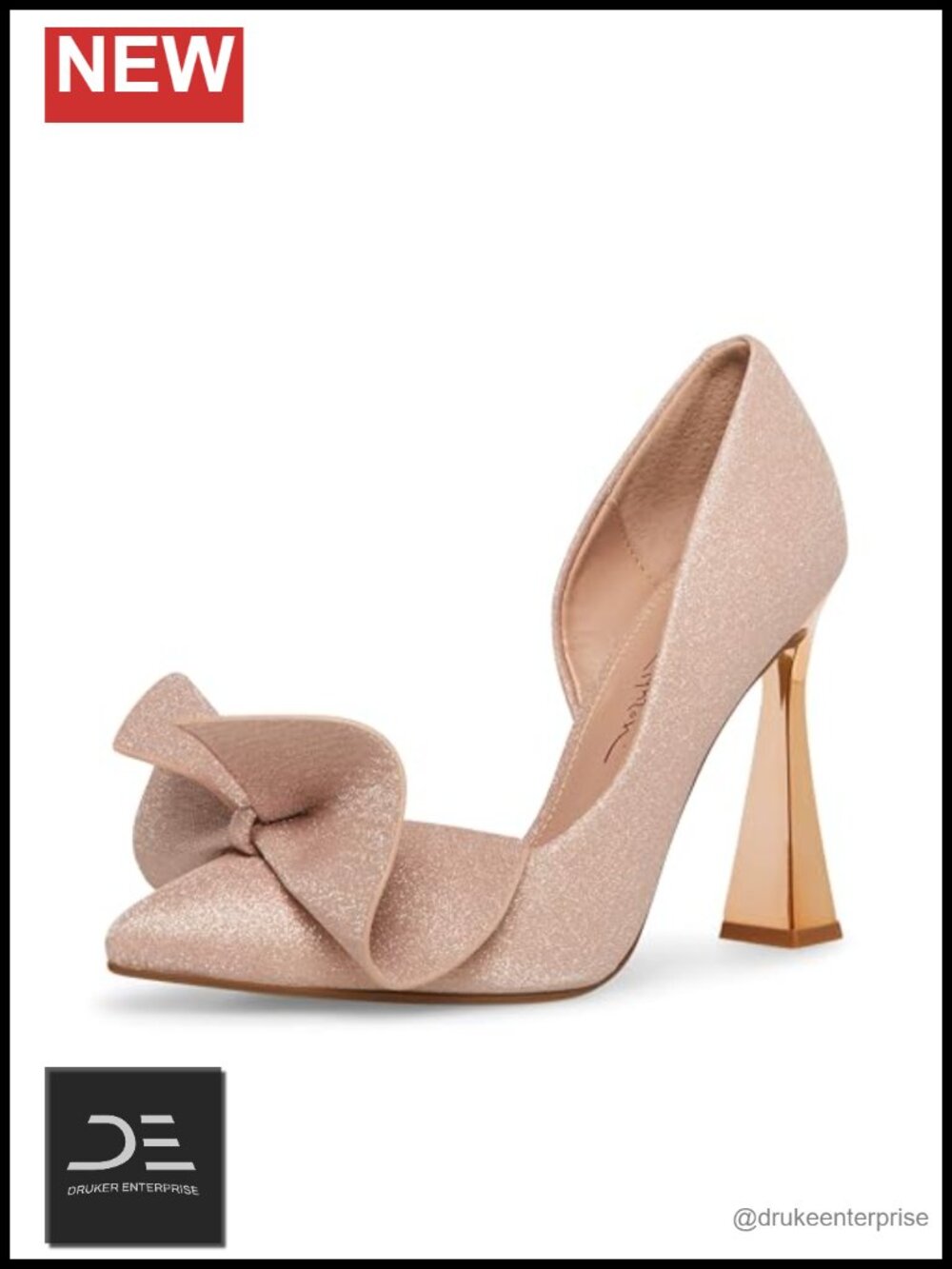 Betsey Johnson Nobble Bow D'Orsay Heels Pointed Toe Stiletto Pump